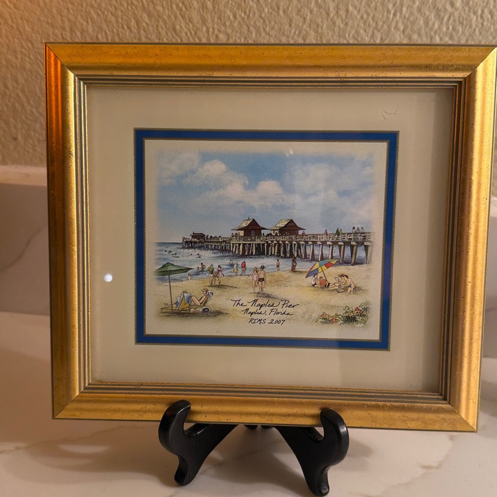 Naples Pier Print Framed 2007 - Picture 7 of 8